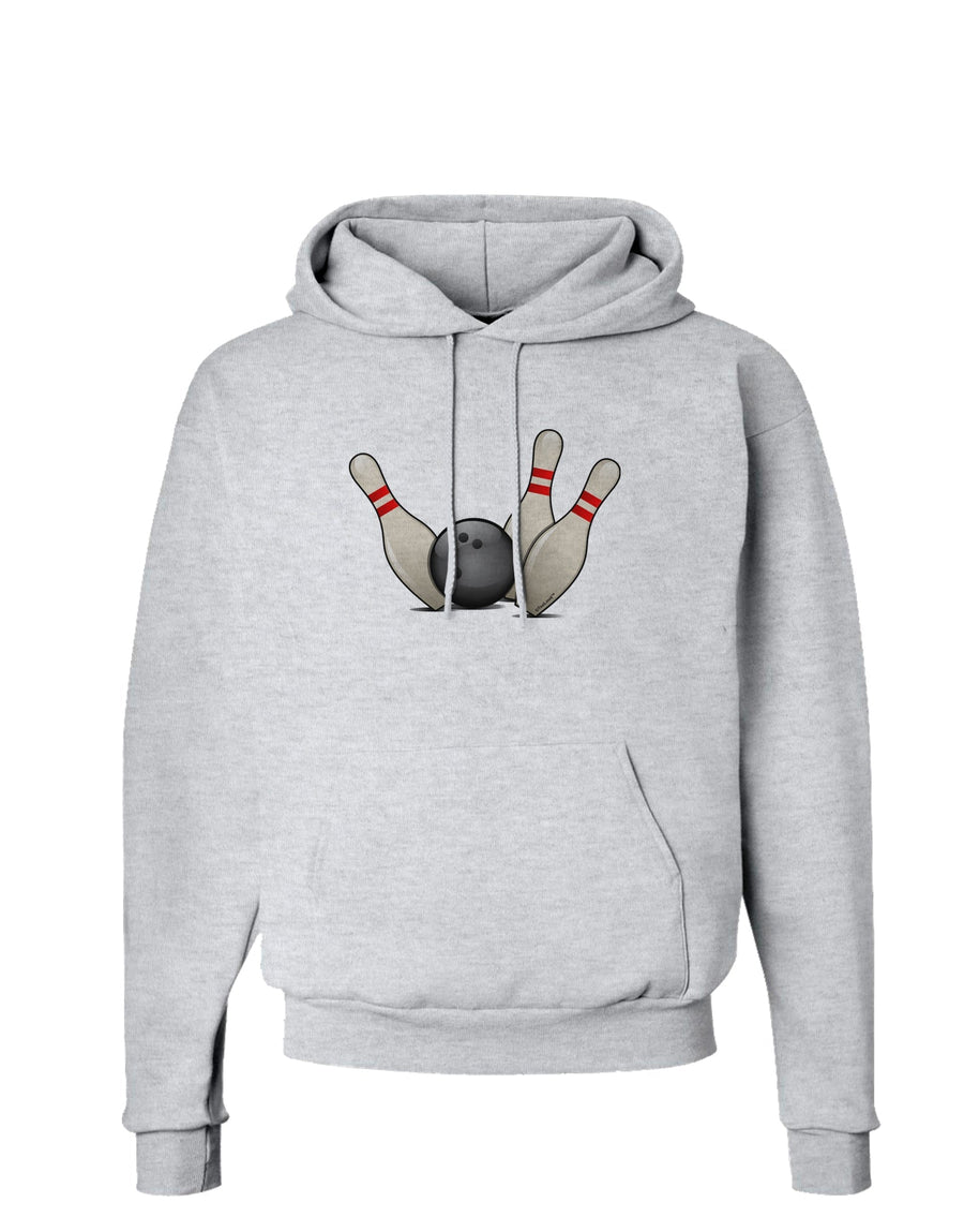 Bowling Ball with Pins Hoodie Sweatshirt-Hoodie-TooLoud-White-Small-Davson Sales