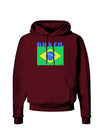 Brazil Flag Dark Hoodie Sweatshirt-Hoodie-TooLoud-Maroon-Small-Davson Sales