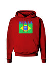 Brazil Flag Dark Hoodie Sweatshirt-Hoodie-TooLoud-Red-Small-Davson Sales