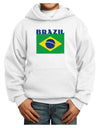 Brazil Flag Youth Hoodie Pullover Sweatshirt-Youth Hoodie-TooLoud-White-XS-Davson Sales