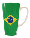 Brazilian Flag 16 oz Conical Latte Coffee Mug with All Over Print - TooLoud-Conical Latte Mug-TooLoud-White-Davson Sales