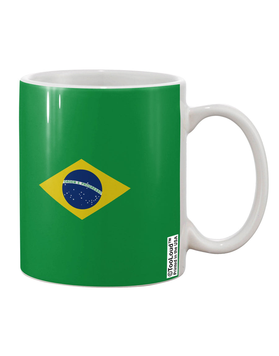 Brazilian Flag AOP Printed 11 oz Coffee Mug - Exquisitely Crafted Drinkware TooLoud-11 OZ Coffee Mug-TooLoud-White-Davson Sales