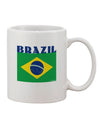 Brazilian Flag Printed 11 oz Coffee Mug - Expertly Crafted Drinkware TooLoud-11 OZ Coffee Mug-TooLoud-White-Davson Sales