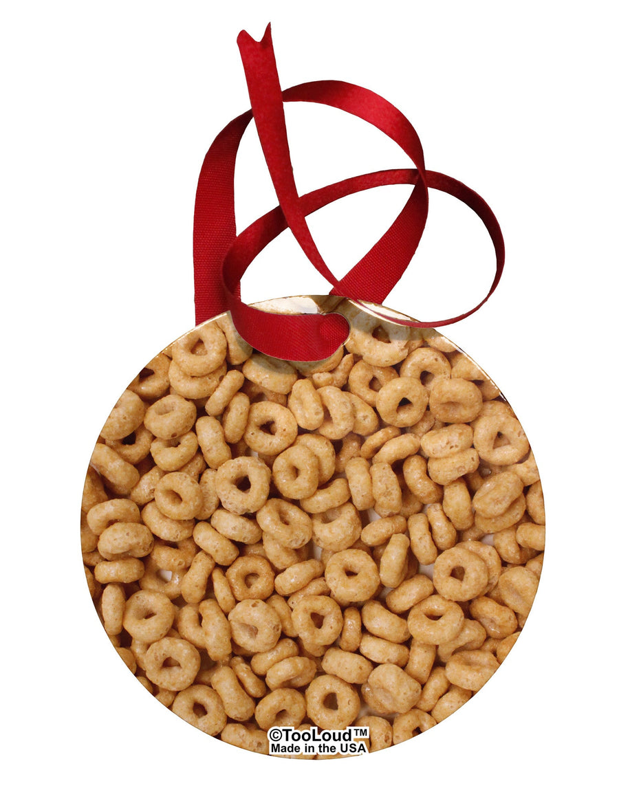 Breakfast Cereal All Over Circular Metal Ornament All Over Print-Ornament-TooLoud-White-Davson Sales