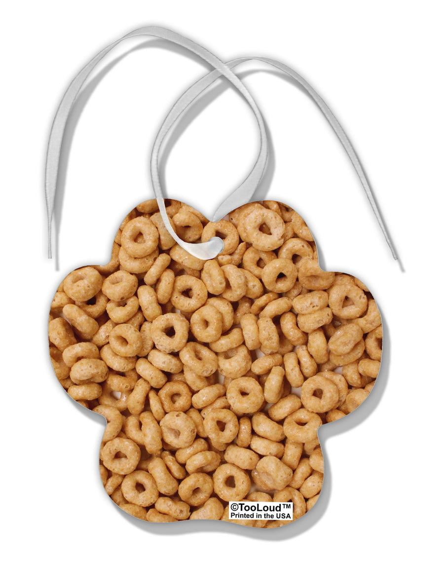 Breakfast Cereal All Over Paw Print Shaped Ornament All Over Print-Ornament-TooLoud-White-Davson Sales