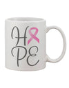 Breast Cancer Awareness Ribbon Printed 11 oz Coffee Mug - A Refined Drinkware Essential-11 OZ Coffee Mug-TooLoud-White-Davson Sales