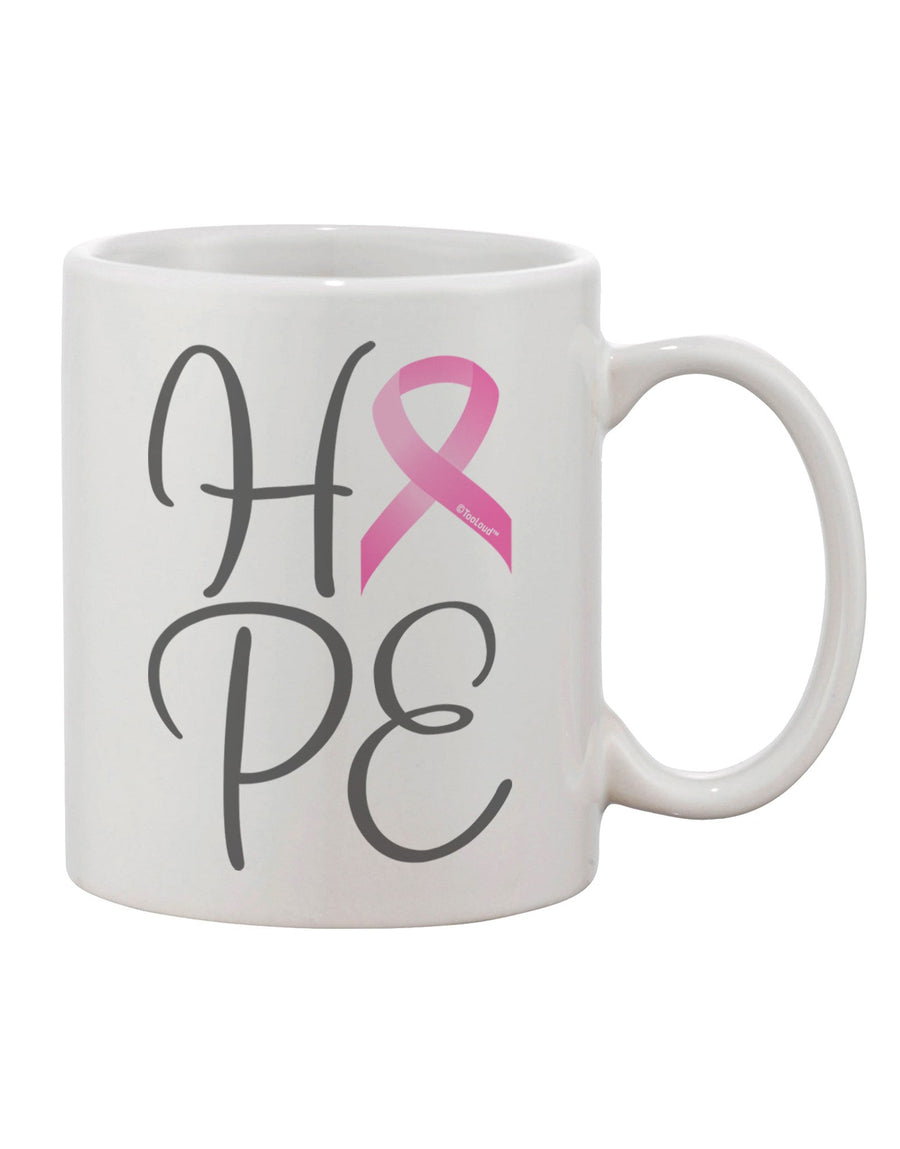 Breast Cancer Awareness Ribbon Printed 11 oz Coffee Mug - A Refined Drinkware Essential-11 OZ Coffee Mug-TooLoud-White-Davson Sales