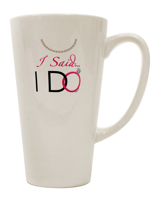 Bride's Delight - Elegant 16 Ounce Conical Latte Coffee Mug - TooLoud-Conical Latte Mug-TooLoud-White-Davson Sales