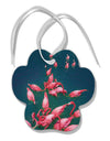 Bright Pink Painted Flamingos Paw Print Shaped Ornament All Over Print-Ornament-TooLoud-White-Davson Sales