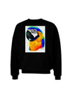 Brightly Colored Parrot Watercolor Adult Dark Sweatshirt-Sweatshirts-TooLoud-Black-Small-Davson Sales