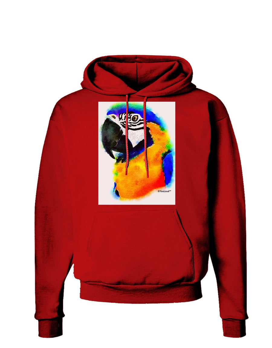 Brightly Colored Parrot Watercolor Dark Hoodie Sweatshirt-Hoodie-TooLoud-Black-Small-Davson Sales