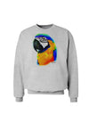 Brightly Colored Parrot Watercolor Sweatshirt-Sweatshirts-TooLoud-AshGray-Small-Davson Sales