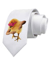 Bro Chick Printed White Necktie