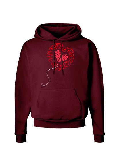 Broken Heart Popped Red Heart Balloon Dark Hoodie Sweatshirt-Hoodie-TooLoud-Maroon-Small-Davson Sales