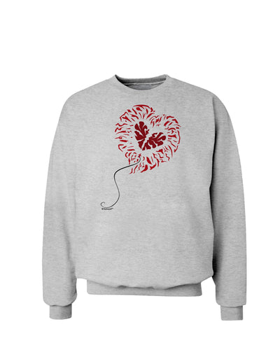 Broken Heart Popped Red Heart Balloon Sweatshirt-Sweatshirt-TooLoud-AshGray-Small-Davson Sales