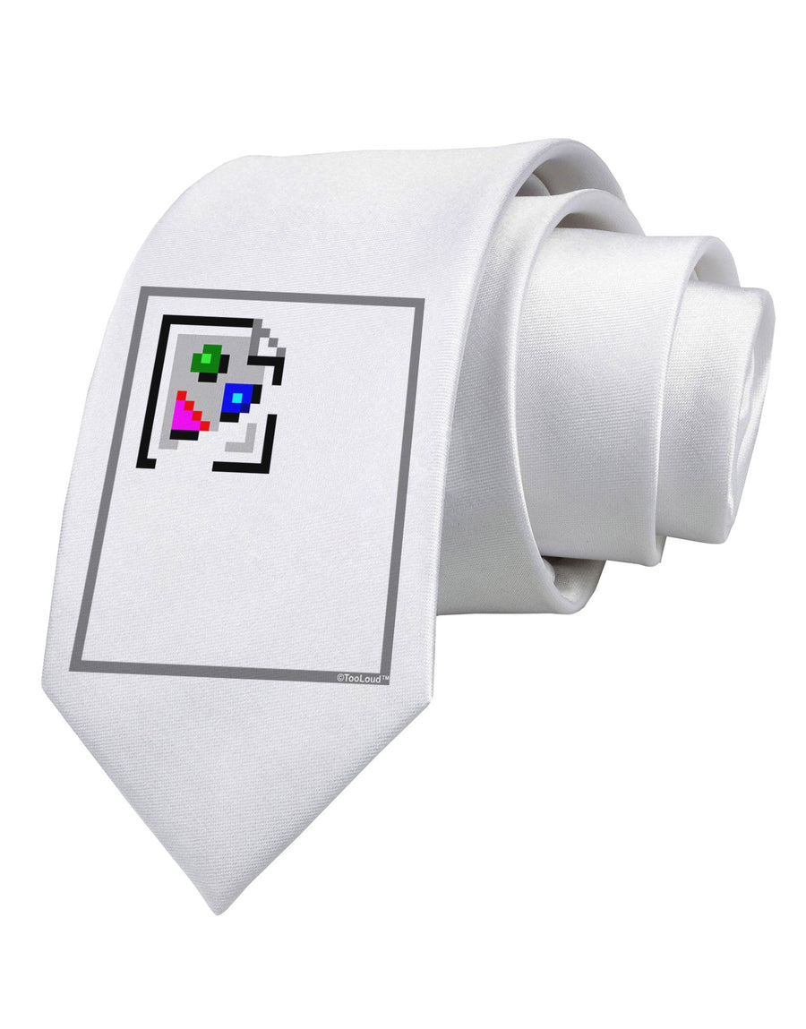 Broken Image Link - Tech Humor Printed White Necktie by