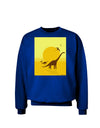 Brontosaurus and Pterodactyl Silhouettes with Sun Adult Dark Sweatshirt by TooLoud-Sweatshirts-TooLoud-Deep-Royal-Blue-Small-Davson Sales