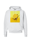 Brontosaurus and Pterodactyl Silhouettes with Sun Hoodie Sweatshirt by TooLoud-Hoodie-TooLoud-White-Small-Davson Sales