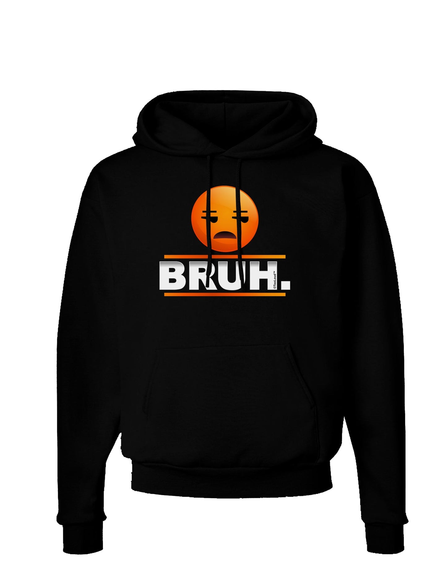 Bruh Emoji Dark Hoodie Sweatshirt-Hoodie-TooLoud-Black-Small-Davson Sales