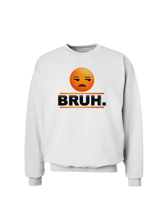 Bruh Emoji Sweatshirt-Sweatshirt-TooLoud-White-Small-Davson Sales