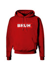 Bruh Text Only Dark Hoodie Sweatshirt-Hoodie-TooLoud-Red-Small-Davson Sales