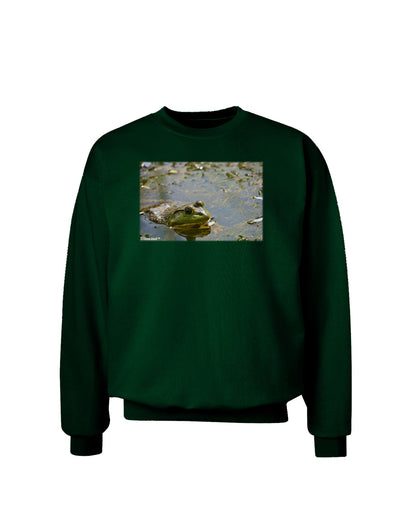 Bullfrog In Water Adult Dark Sweatshirt by TooLoud-Sweatshirts-TooLoud-Deep-Forest-Green-Small-Davson Sales