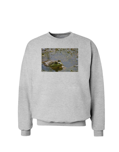 Bullfrog In Water Sweatshirt by TooLoud-Sweatshirts-TooLoud-AshGray-Small-Davson Sales