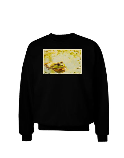 Bullfrog In Watercolor Adult Dark Sweatshirt by TooLoud-Sweatshirts-TooLoud-Black-Small-Davson Sales