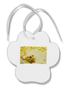 Bullfrog In Watercolor Paw Print Shaped Ornament by TooLoud-Ornament-TooLoud-White-Davson Sales