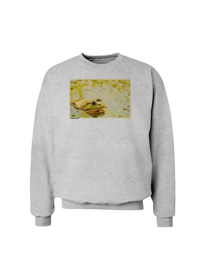 Bullfrog In Watercolor Sweatshirt by TooLoud-Sweatshirts-TooLoud-AshGray-Small-Davson Sales