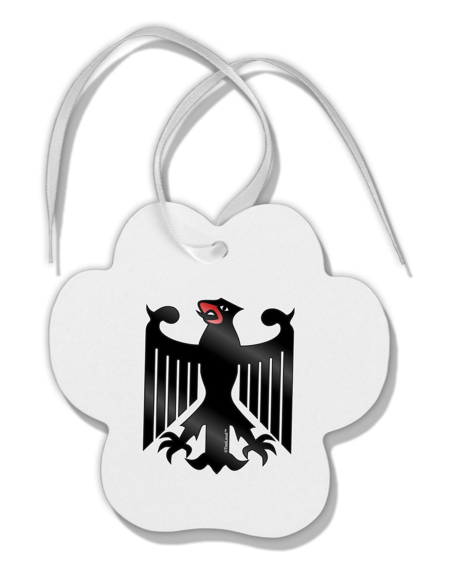 Bundeswehr Logo Paw Print Shaped Ornament-Ornament-TooLoud-White-Davson Sales