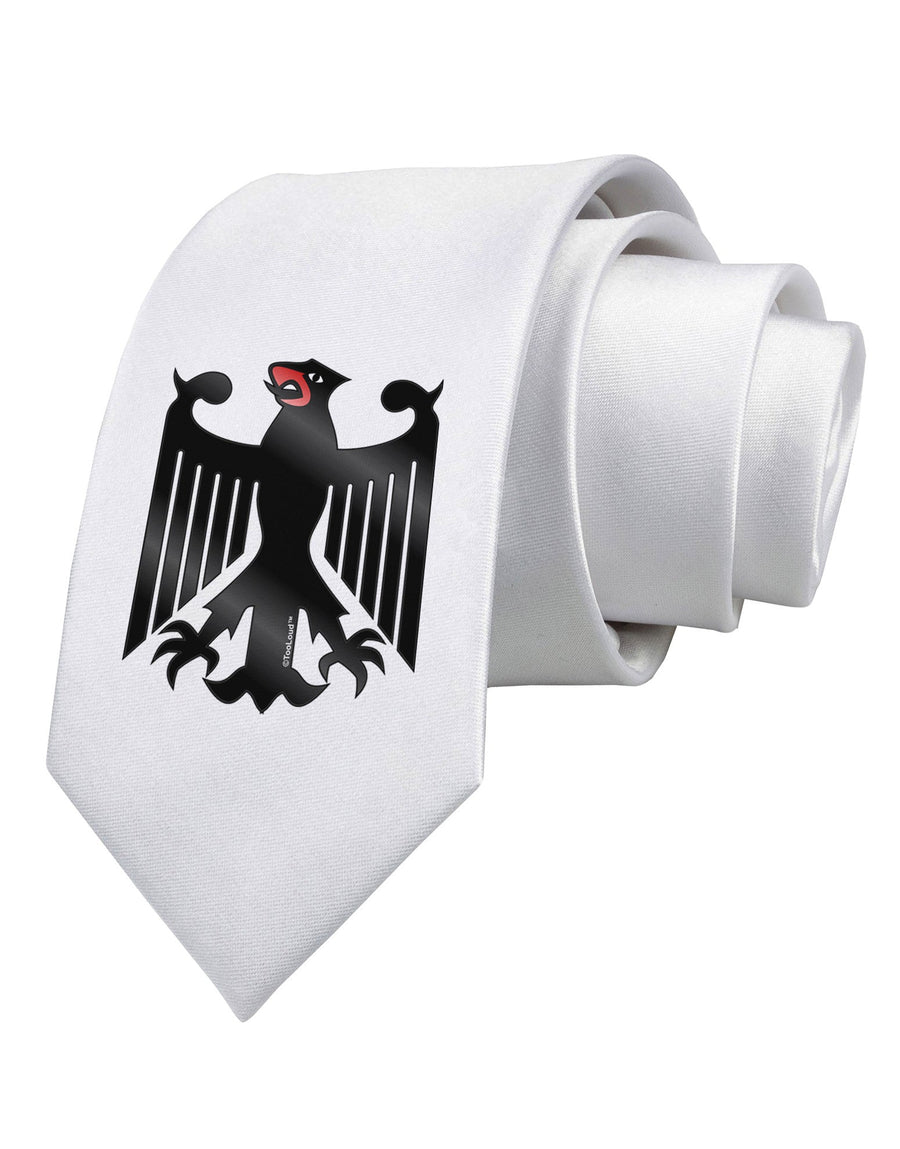 Bundeswehr Logo Printed White Necktie