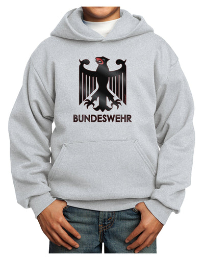 Bundeswehr Logo with Text Youth Hoodie Pullover Sweatshirt-Youth Hoodie-TooLoud-Ash-XS-Davson Sales