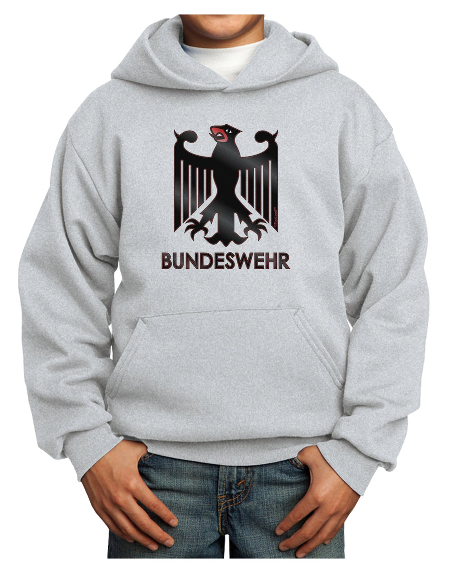 Bundeswehr Logo with Text Youth Hoodie Pullover Sweatshirt-Youth Hoodie-TooLoud-White-XS-Davson Sales