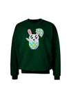 Bunny Hatching From Egg Adult Dark Sweatshirt-Sweatshirts-TooLoud-Deep-Forest-Green-Small-Davson Sales