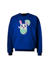 Bunny Hatching From Egg Adult Dark Sweatshirt-Sweatshirts-TooLoud-Deep-Royal-Blue-Small-Davson Sales