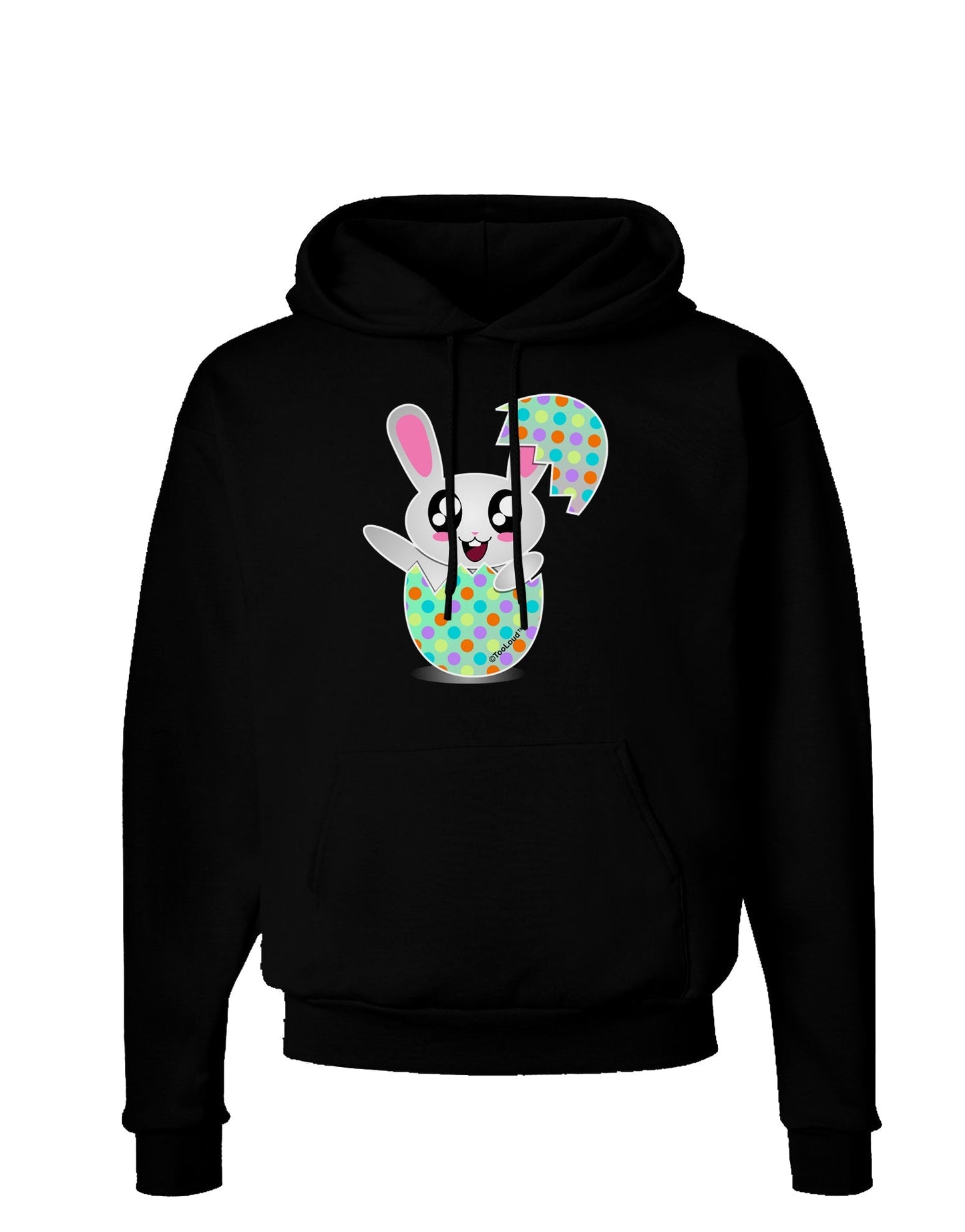 Bunny Hatching From Egg Dark Hoodie Sweatshirt-Hoodie-TooLoud-Black-Small-Davson Sales