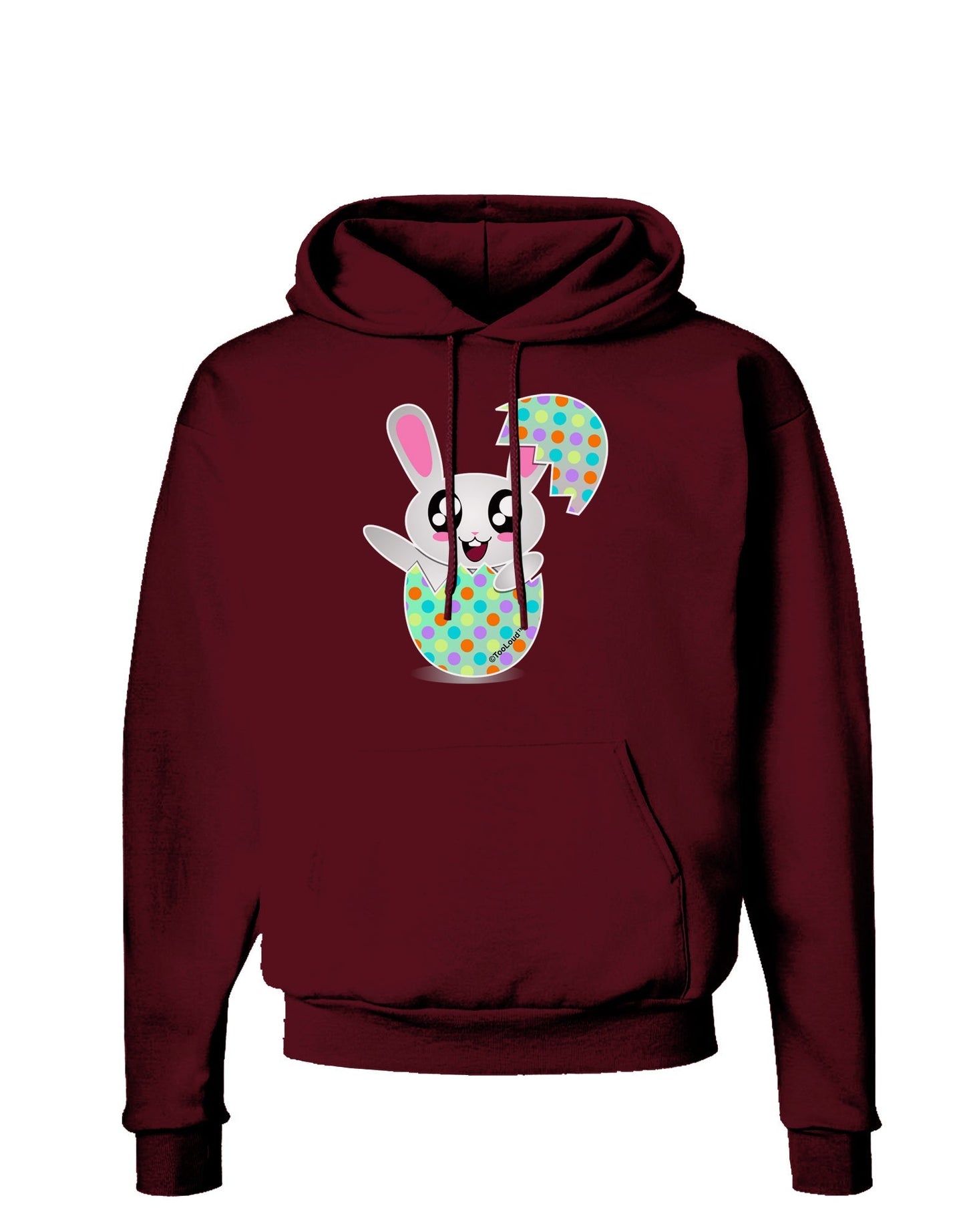 Bunny Hatching From Egg Dark Hoodie Sweatshirt-Hoodie-TooLoud-Maroon-Small-Davson Sales