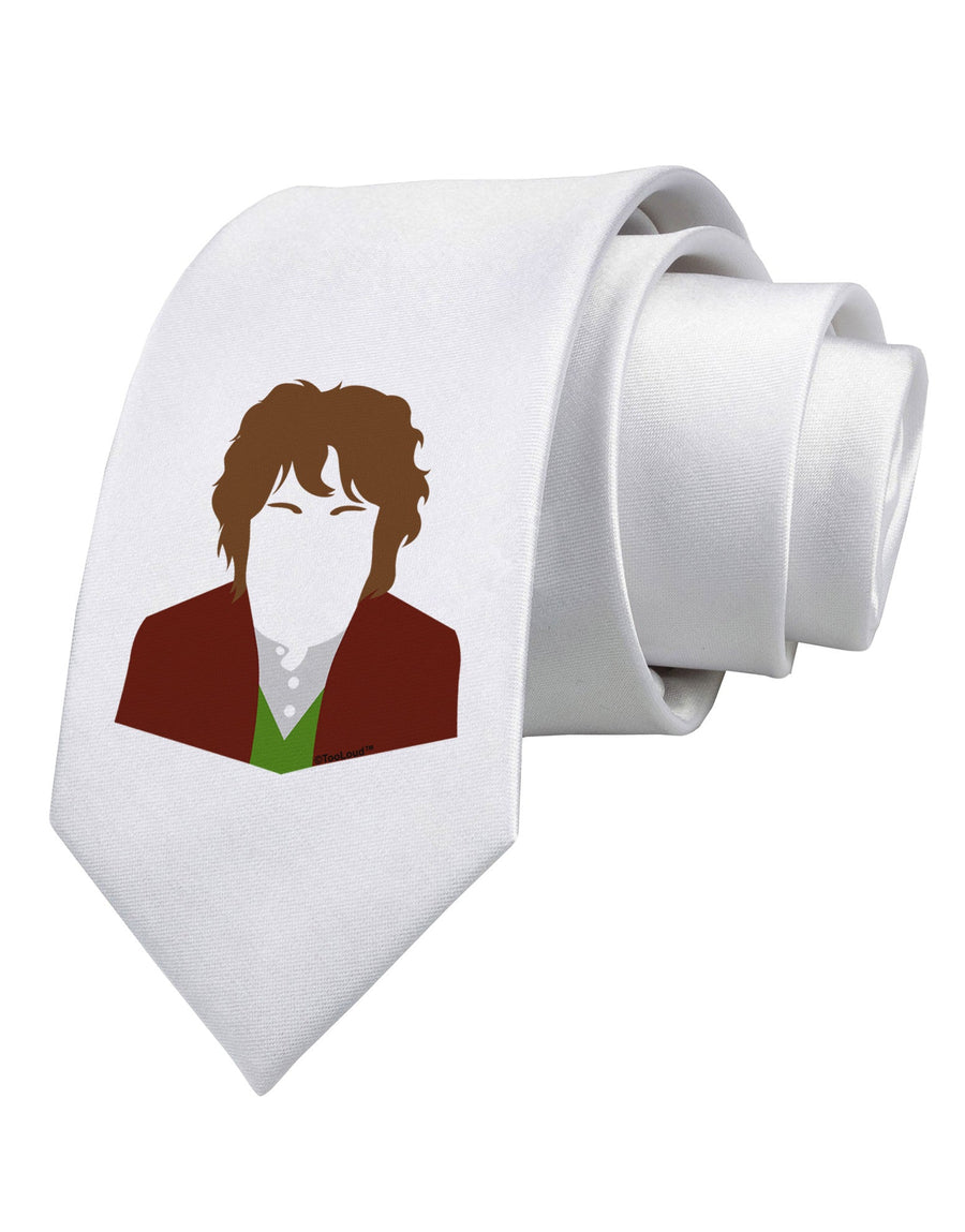 Burglar Printed White Necktie