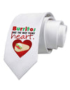 Burritos Are the Way To My Heart Printed White Necktie