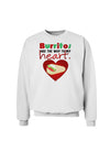 Burritos Are the Way To My Heart Sweatshirt-Sweatshirts-TooLoud-White-Small-Davson Sales