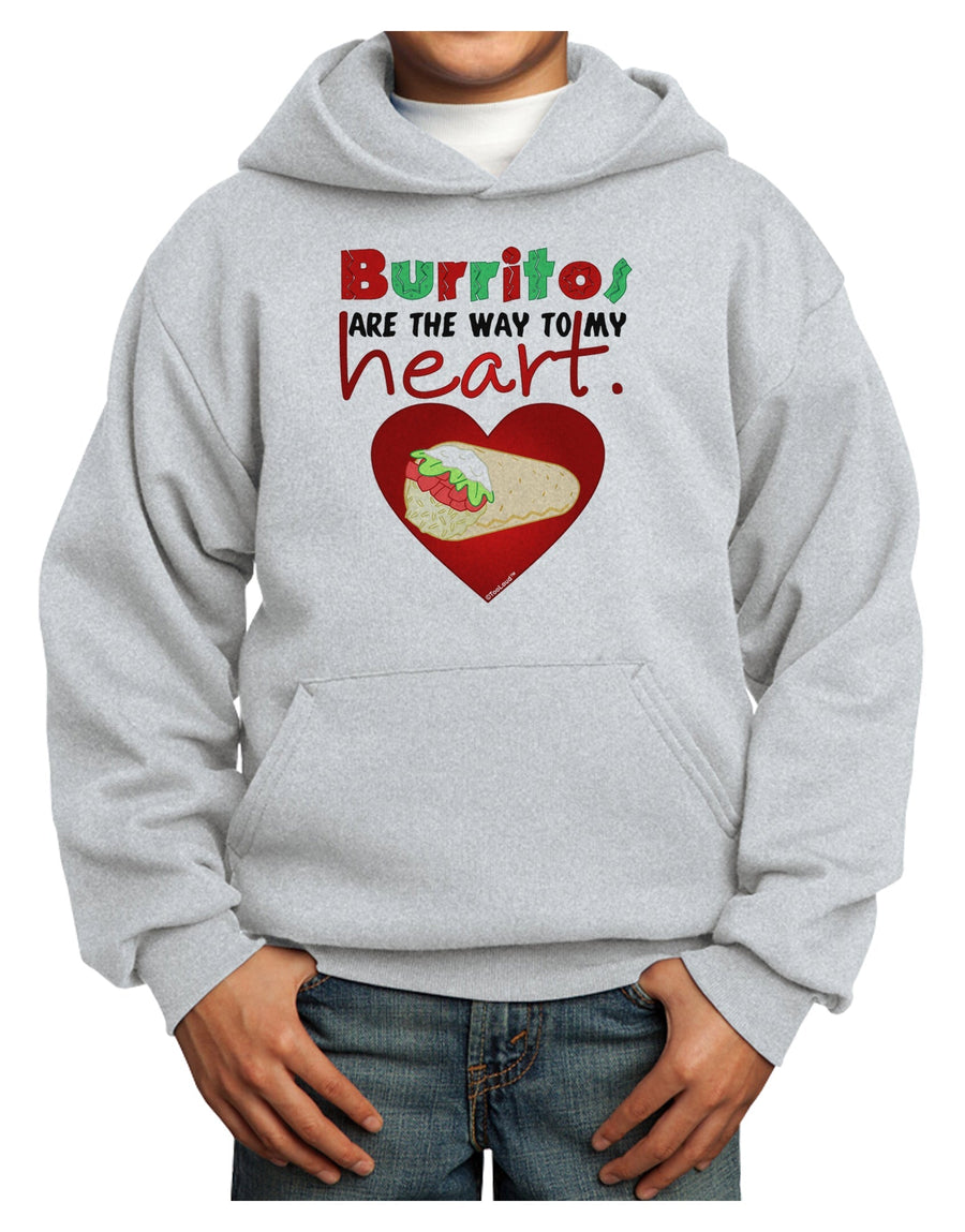 Burritos Are the Way To My Heart Youth Hoodie Pullover Sweatshirt-Youth Hoodie-TooLoud-White-XS-Davson Sales