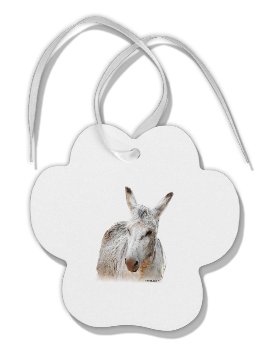 Burro Cutout Paw Print Shaped Ornament-Ornament-TooLoud-White-Davson Sales