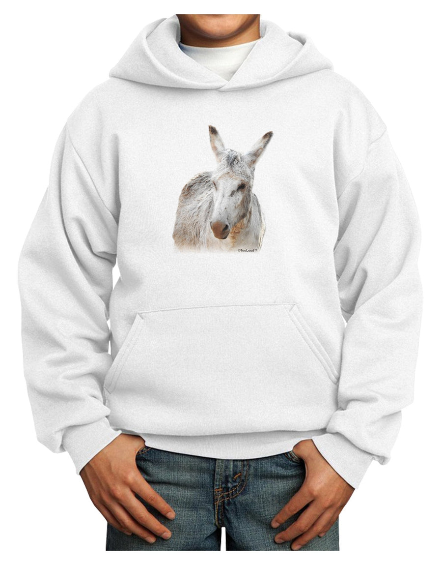 Burro Cutout Youth Hoodie Pullover Sweatshirt-Youth Hoodie-TooLoud-White-XL-Davson Sales