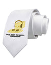 Butter - All About That Baste Printed White Necktie by TooLoud