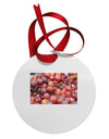 Buy Local - Grapes Circular Metal Ornament-Ornament-TooLoud-White-Davson Sales