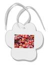 Buy Local - Grapes Paw Print Shaped Ornament-Ornament-TooLoud-White-Davson Sales