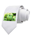 Buy Local - Green Tomatoes Printed White Necktie