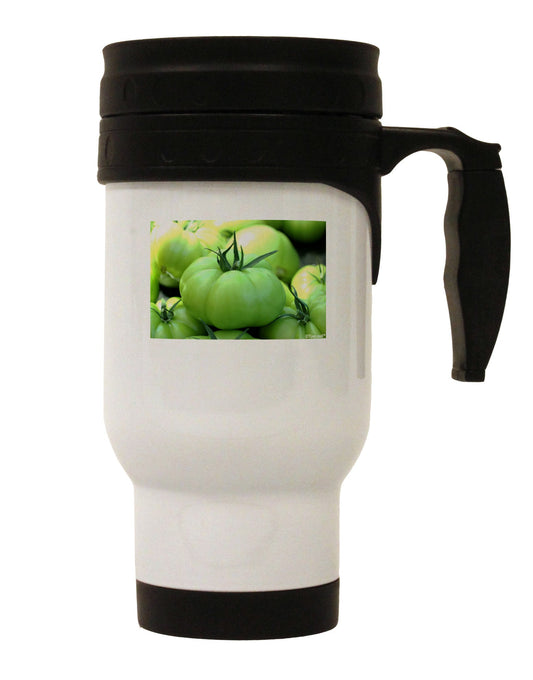 Buy Local - Green Tomatoes Stainless Steel 14oz Travel Mug-Travel Mugs-TooLoud-White-Davson Sales