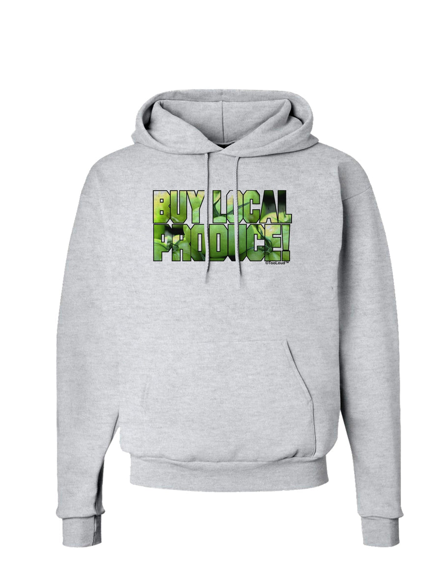 Buy Local - Green Tomatoes Text Hoodie Sweatshirt-Hoodie-TooLoud-White-Small-Davson Sales